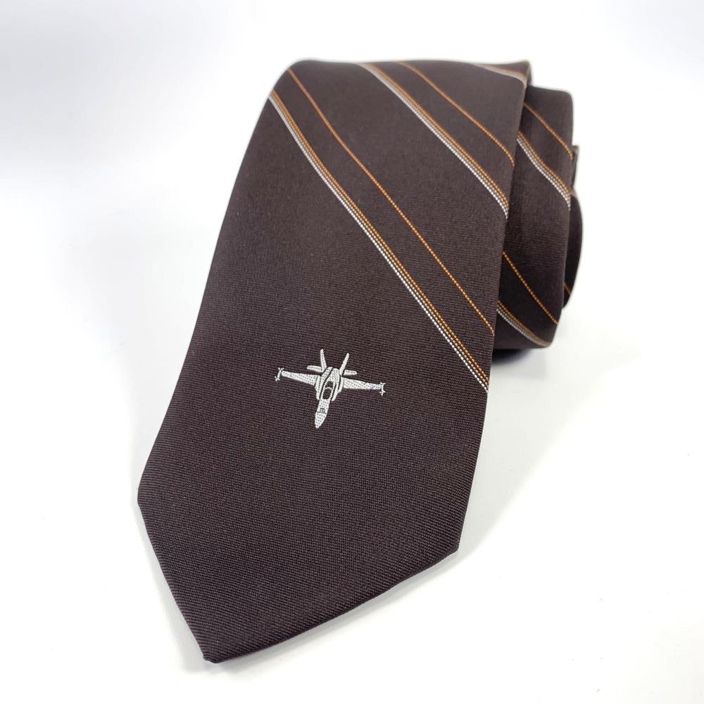 Vintage McDonnell Douglas F/A-18 Hornet‎ Fighter Jet Aviation Repp Mens Tie USA